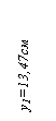 Подпись: y1=13,47см
